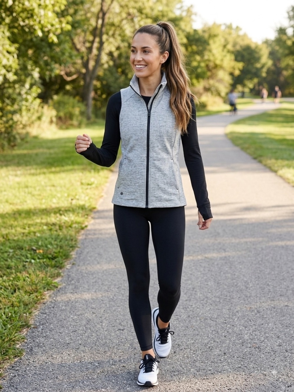 Lululemon Grey Sleeveless Zip-Front Vest